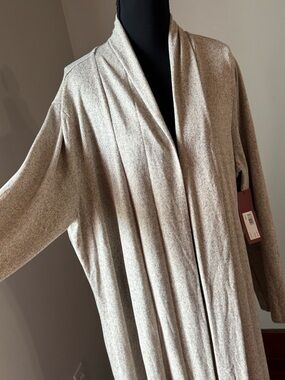 NWT love scarlet Light Beige Open-Front Women's Cardigan Sweater